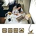 Energetic Clip on Lamp for Bed, Non-Dimmable Reading Light for Bed and Desk, 4000K Cool White, 3.5W 240 LM Flexible Gooseneck lamp, Eye Protection, ETL Listed, Gold