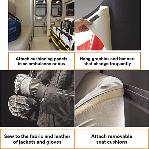 image for SENJWARM 15Pairs Industrial Heavy Duty Mounting Tape,Upgrade Hook Loop