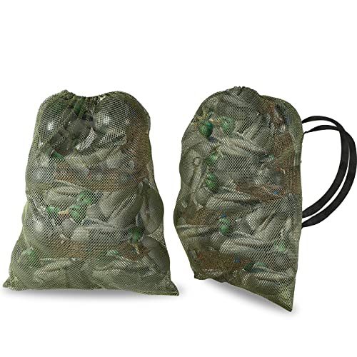 Mesh Decoy Bag 2 Packs Duck Hunting Gear Bag For Goose Turkey Waterfowl Light Weight Duck Decoy Backpack Carrying Storage Hunting Decoy Accessories Duck Decoy Bag With Shoulder Straps, Army Green #TOP5