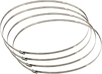 Vista 1 de 4 clips de manguera de metal de gran tamaño, abrazaderas de conducto de acero inoxidable, abrazaderas de tubería de 23.6 pulgadas, abrazaderas