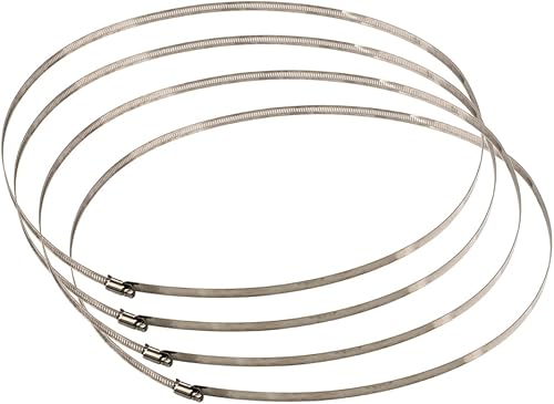 4 clips de manguera de metal de gran tamaño, abrazaderas de conducto de acero inoxidable, abrazaderas de tubería de 23.6 pulgadas, abrazaderas de