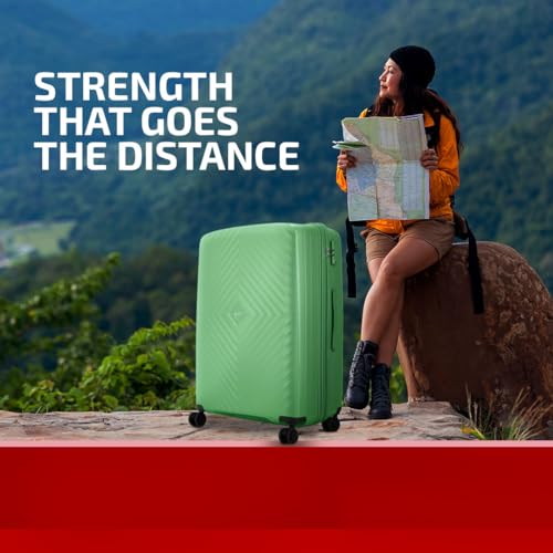 Image of VIP Quad Pro Cabin 55 Cm 8 Spinner Wheels Trolley Bags for Travel, Hard Case Lightweight Bag with TSA Lock, Anti-Theft Zipper & Premium Interiors (Green) (Small)