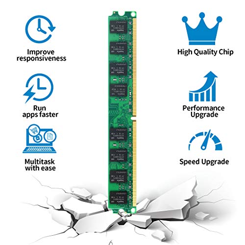 Image of 8GB Kit (2GBX4) DDR2 800 Udimm RAM, Motoeagle PC2 6400 6400U 1.8V CL6 240 Pin Non-ECC Unbuffered Desktop Memory Modules