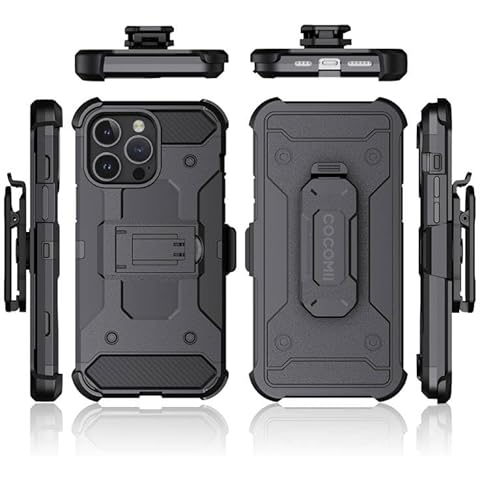 Cocomii iPhone Case with Belt Clip Holster and Kickstand Cover