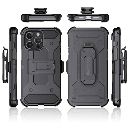 Cocomii - Belt Clip Case Compatible with iPhone 8 Plus/7 Plus/6 Plus - Holster, Face Inward/Outward, Kickstand, Military Grade Heavy Duty Phone Case for iPhone 8 Plus/7 Plus/6 Plus 5.5 inch, Black