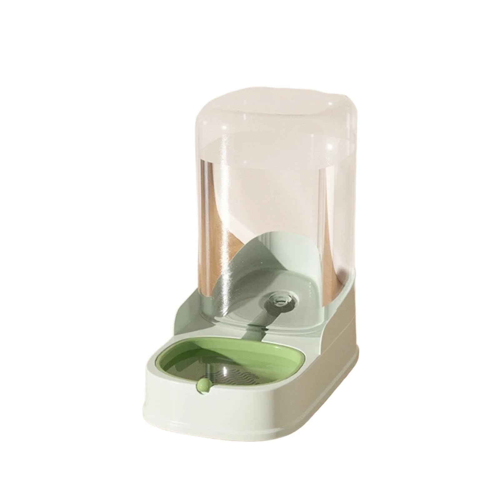 Large Capacity Automatic Pet Food Water Dispenser 2-in-1 Feeder Drinker Bowl for Cats Dogs Pet Supplies Green Water