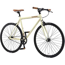 Bikestar 3 BIKESTAR Bicicleta de Paseo, Single Speed 700C Ruedas 28´´ | Bici de Carretera Cuadro 53 cm Retro Vintage Bici de Ciudad para Hombres y Mujeres | Beige