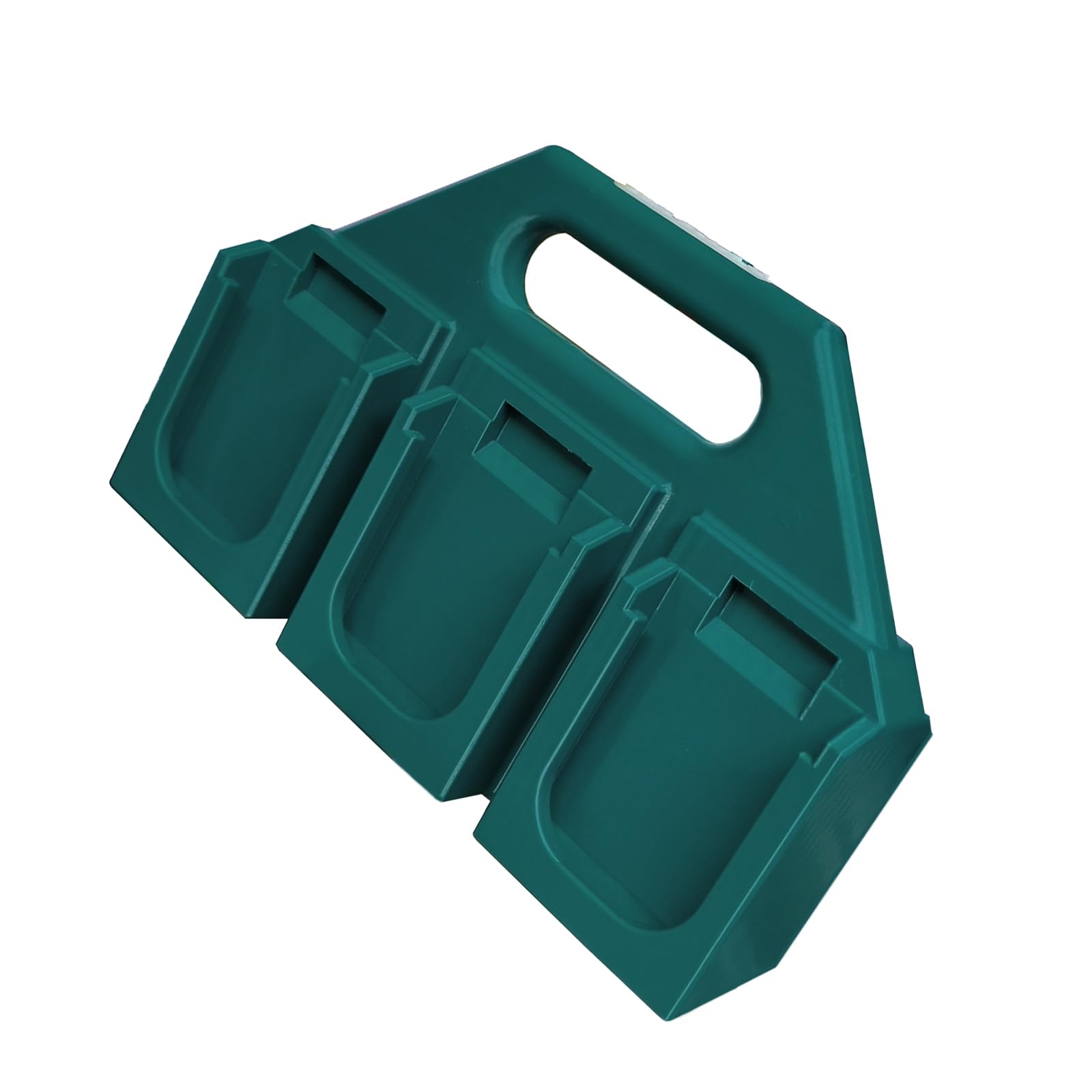Avejjbaey 6 Slot Green Compact 18V Battery Storage Rack Practical Organizer Holds 4 Or 6 Cells