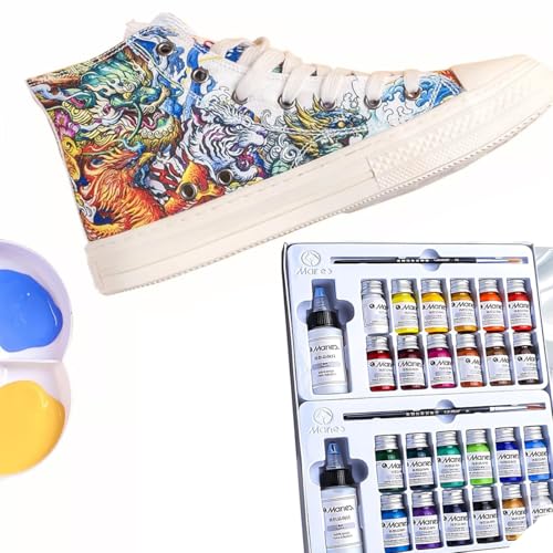 La Mejor Recopilación de Pintura para Pintar Ropa al mejor precio. 42 Kit De Pintura Para Tela/tejido, 24 Colores De Pigmento Diy, Juego De Pintura De Tela Colorida Diy, Impermeable, Kit De Pintura Textil Permanente Para Adultos Y Artes En Ropa,...