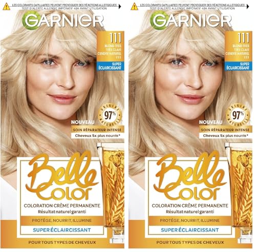 Garnier Belle Color Color de cabello N ° 111 Rubio muy muy claro Ceniza natural (Paquete de 2)