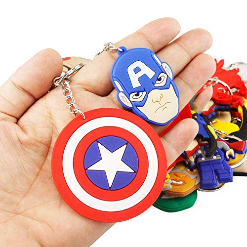 Melleco GN-22-YXYYK 20Pcs Superhero Keychain Key Ring Theme Goodie Bag Stuffer Christmas Gift Holiday Charms For Kids Children Birthday Party Favors School Carnival Reward Prizes Decoration Collectible thumb #2