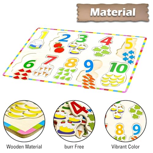 Image of VERAT Montessori Wooden Shape Sorter Toy | Color & Shape Matching Stacking Puzzle | Educational Learning Toy for Toddlers Boys & Girls Age 1 2 3 Years (4 Shape)