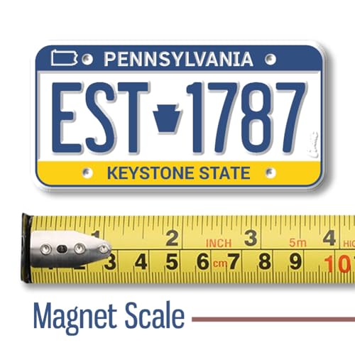 Imán decorativo Pennsylvania en goma 1.9" x 3.8" miniatura 2