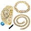 18k Gold Watch + 2 Chains