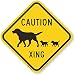 SmartSign 3M Engineer Grade Reflective Sign, Legend"Caution: Xing" with Graphic, 12" square, Black on Yellow