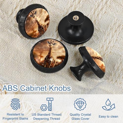 Boutons de tiroir cerf en verre cristal chic pour commode - 5