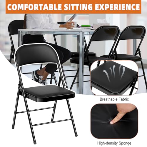 Fenbeli FOLDING CHAIRS WITH PADDED SEATS For Events Office Wedding Party thumb #4