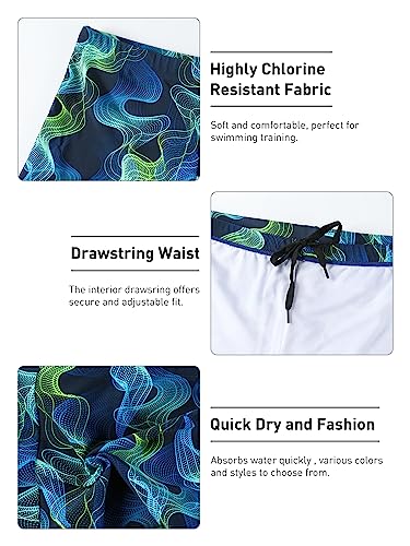 Image of Men's Square Leg Swimming Jammer Shorts UPF50+,Men Swimsuit Swim Jammers Fabric Shape Retention