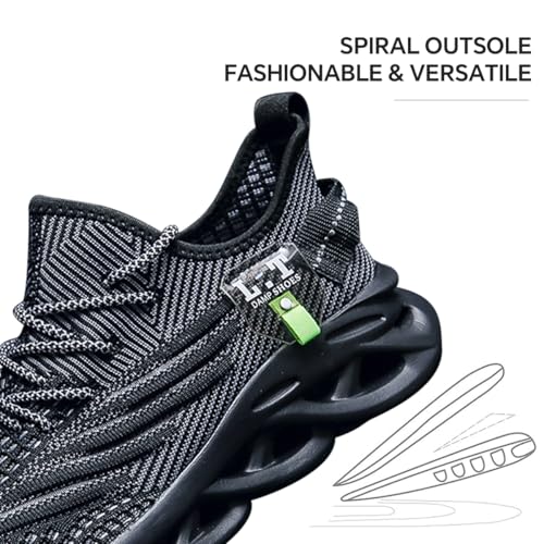 Mens Running Shoes Tennis Sneakers Walking Gym Sports Slip on Work Non Slip Athletic Workout Casual Lightweight Breathable Fashion3