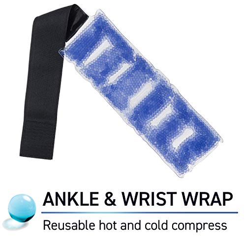 TheraPearl Color Changing Ankle & Wrist Wrap, Reusable Hot Cold Therapy Pack