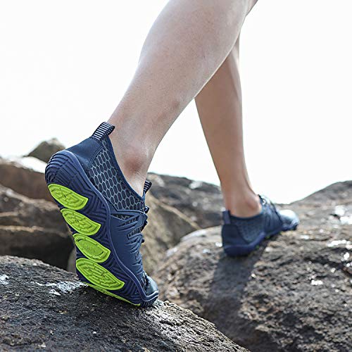 Image of MAYZERO Water Shoes Men Women Swim Surf Shoes Beach Pool Shoes Wide Toe Hiking Aqua Shoes Winter House Slippers