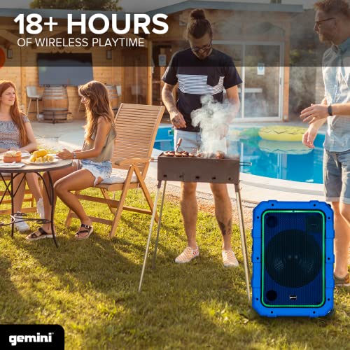 Gemini Sound Mpa-2400 240 Watts Wireless Ipx4 Waterproof Outdoor Portable Tailgate Party Bluetooth Speaker On Wheels With Big 24 Inch Woofer And Trolley Handle #TOP1