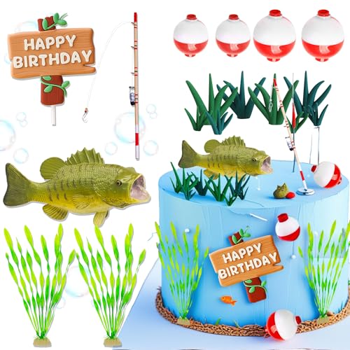 décoration gâteau pêche fête anniversaire accessoires baby shower sans éléments métalliques