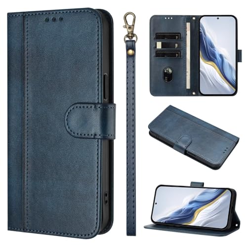 Funda para Motorola Moto E22S/E32/G22 4G,Cuero PU Carcasa,Tipo Libro Flip Case con Tarjetas y Cartera,Soporte Plegable,Cierre magnético,Capa (Azul)