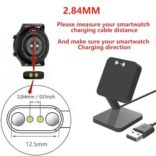 Base de carga para distancia del pin de 2,84 mm con conector USB universal 3