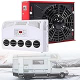❤【Materiales de calidad】La unidad exterior de este aire acondicionado para camiones está fabricada con una carcasa de hierro de alta calidad, resistente y duradera; la unidad interior está fabricada con una carcasa de ABS lisa, ligera y elegante. Con un condensador de aluminio de primera calidad y un compresor scroll eléctrico de alta eficiencia, puede usarlo con total confianza.