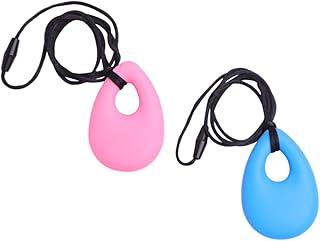 RORPOIR 2 Peças Brinquedos Sensoriais Orais Colar De Mascar Sensorial Para Crianças Brinquedos Sensoriais Mastigáveis Colar Em Borracha Sensorial Meninas Brinquedos Infantis Para