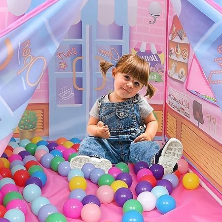 Colorfull and Light Weight Children Play Tent House for 3 to 10 Years Old Kids Girls and Boys Light Weight and Foldable Children Toys,Indoor and Outdoor Kid Tent House (Candy Tent House) - Image 6 thumbnail