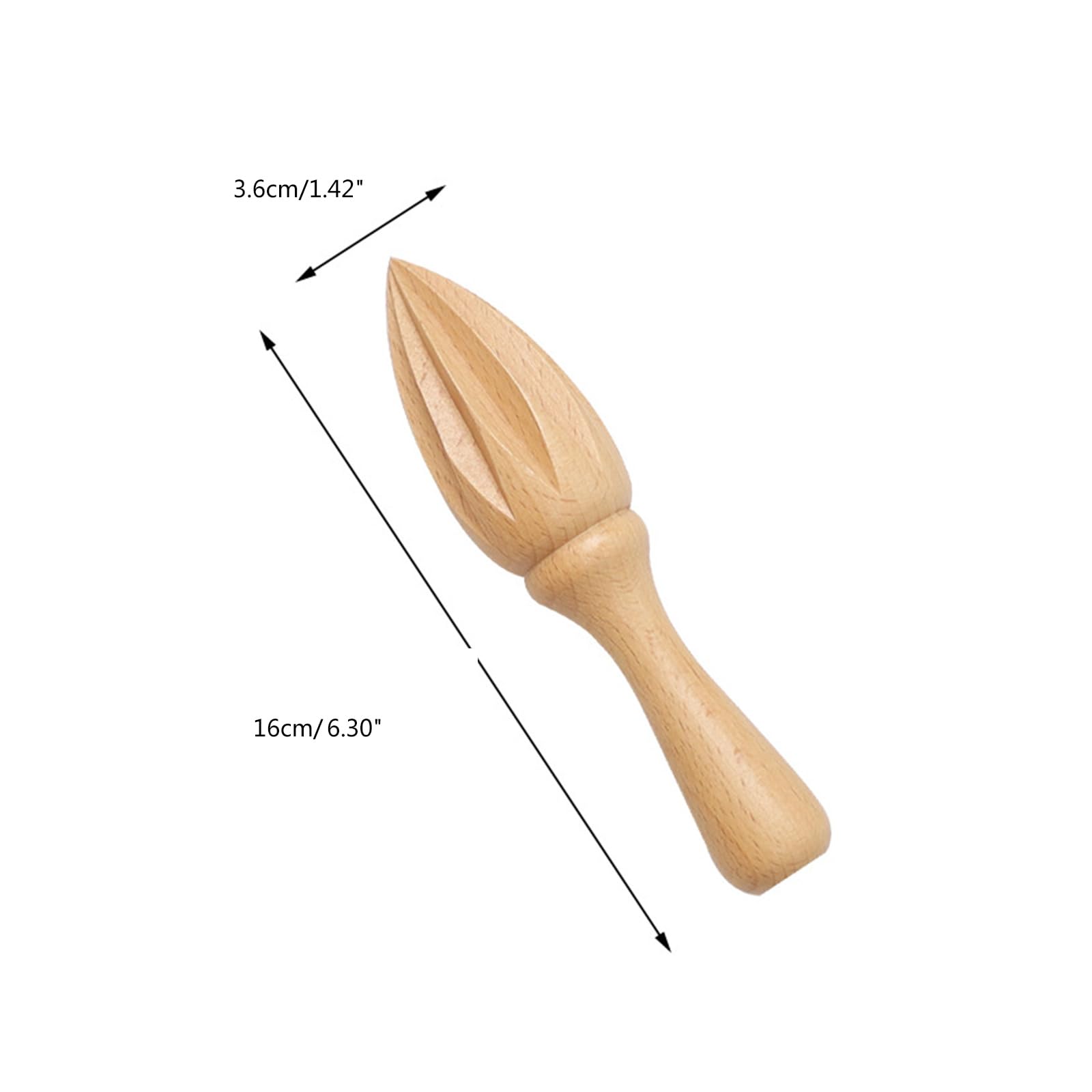 Exprimidor manual de limón, madera de haya, herramienta de cítricos
