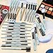 Makeup Brushes Set, 32pcs Blue Premium Cosmetic Make Up Brushes Foundation Blending Blush Concealer Shader Eyeshadow Eyeliner Compatible withTravel Makeup Bag
