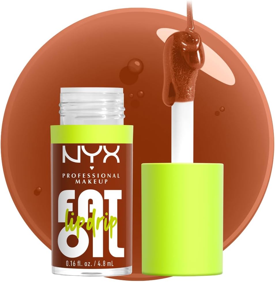 Fat Oil Lip Drip, Moisturizing, Shiny, Vegan Tinted Lip Gloss, Non-Sticky Finish, 12H Hydration, Squalane, Raspberry and Cloudberry Oils - SCROLLIN