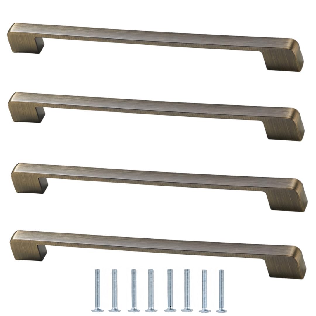 NLQCSXWEP Zinc Alloy Cabinet Bow Handle, Zinc Alloy Cabinet Handles Pack of 4 Multicolor 96-320mm(320mm Matt Green)