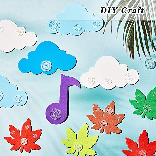 Chuangdi 100 Pairs Press Studs Snap Fasteners Sew on Fasteners Invisible Plastic Buttons for DIY Clothes Buttons Shirt Sew-on Buttons, 7 mm, 12 mm, 15 mm, 21 mm (Clear Color)