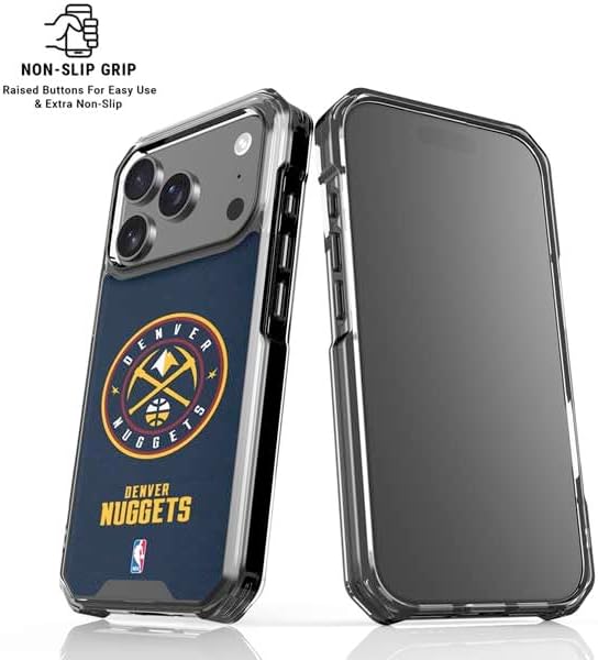 Skinit Clear Phone Case Compatible with iPhone 17 Pro - Officially Licensed NBA Denver Nuggets Distressed Design