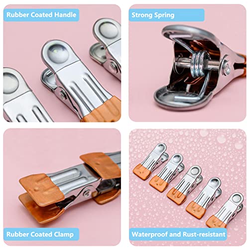 Sylroal PIN-32P-8C Clothes Pins For Hanging Clothes, 32 Pack Stainless Steel Colored Clothespins For Laundry, Heavy Duty Clothing Pins For Clothes Line, Multipurpose Metal Clips thumb #3
