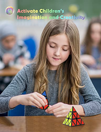 Roxenda Pyramid Speed Cube, 3X3X3 Qiming Pyramid Speed Cube Triangle Cube Puzzle Magic Cube (Black) #TOP5