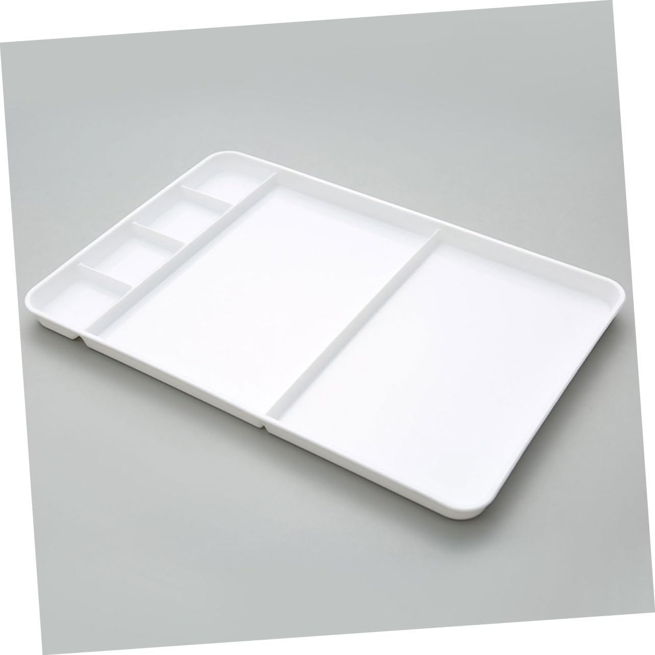 Palette Blanc Carrée Multi-Compartiments en PP de Peinture pour Artistes