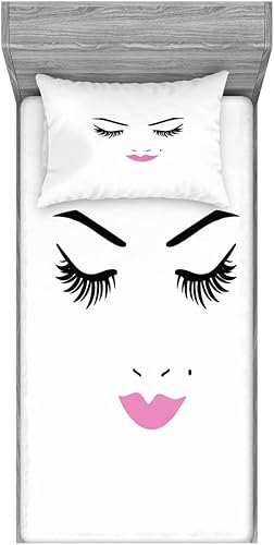 Miniatura 206 de Ambesonne Juego de sábanas bajeras y fundas de almohada, deliciosos tacos con verduras, cocina folclórica, ingredientes de recetas de comida Beige