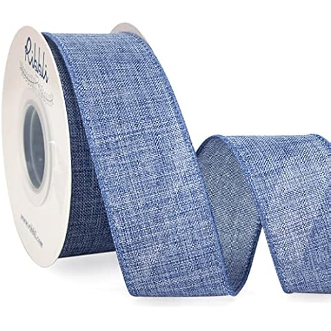 Ribbli Denim Linen Wired Ribbon Cover
