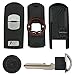 Replacement Remote Keyless Fob Key Case (Shell) Replacement Fit for Mazda 3 CX-3 CX-5 WAZSKE13D01 662F-SKE13D01