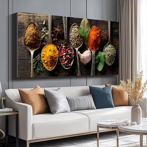 Tableau sur toile Épices vibrantes pour habiller un mur vide avec du style rustique