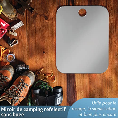 The Shave Well Company SW-004 Anti-Fog Camping Mirror For Shower, Shaving, Signaling, And More | Fogless Bathroom Shower Mirror For Shower, Hiking, Backpacking, Outdoors thumb #4