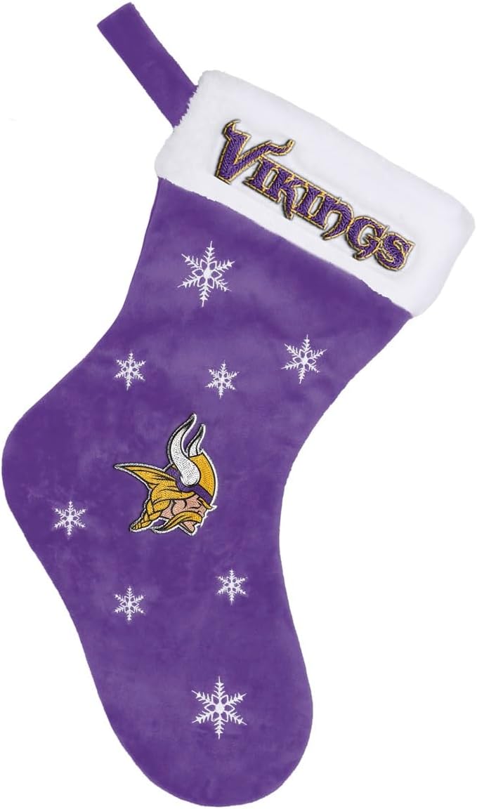 FOCO Minnesota Vikings NFL Embroidered Holiday Stocking