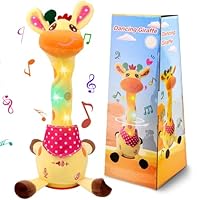 Pipihome Dancing Talking Giraffe Baby Toy, Baby Toys Repeating What You Say, Adjustable Volume Singing Talking Giraffe Toy, Plush Animal Interactive Toys for Toddlers 1-3 Year Old Boys Girls