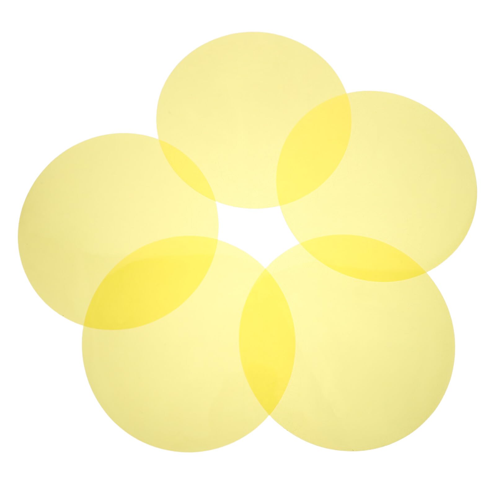Uonlytech Películas Autoadhesivas para Lámparas 15 CM Filtros Cálidos de Luz Amarilla 5 Unidades Láminas Decorativas de Plástico para Iluminación Ambiental Fiestas y Decoración Navideña