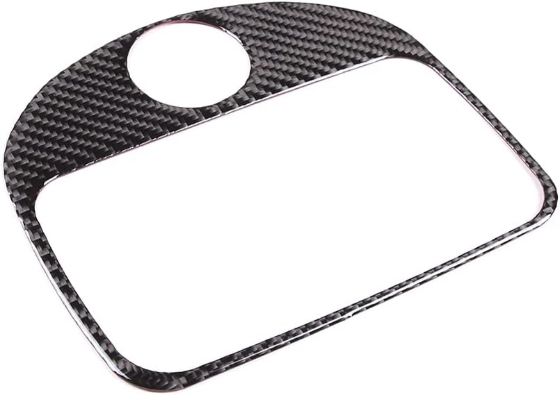 Compatible with Fiat 500 2011 2012 2013 2014 2015 2016 2017 2018 2019 Car Soft Carbon Fiber Inner Row Roof Reading Light Panel Trim Interior Car Accessories (Black Carbon Fiber)